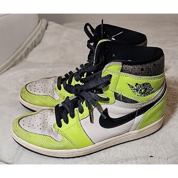 Nike Air Jordan Mens Shoes Sneakers Jordan 1 High Og Visionaries‎ Volt US Size 7 main image 5